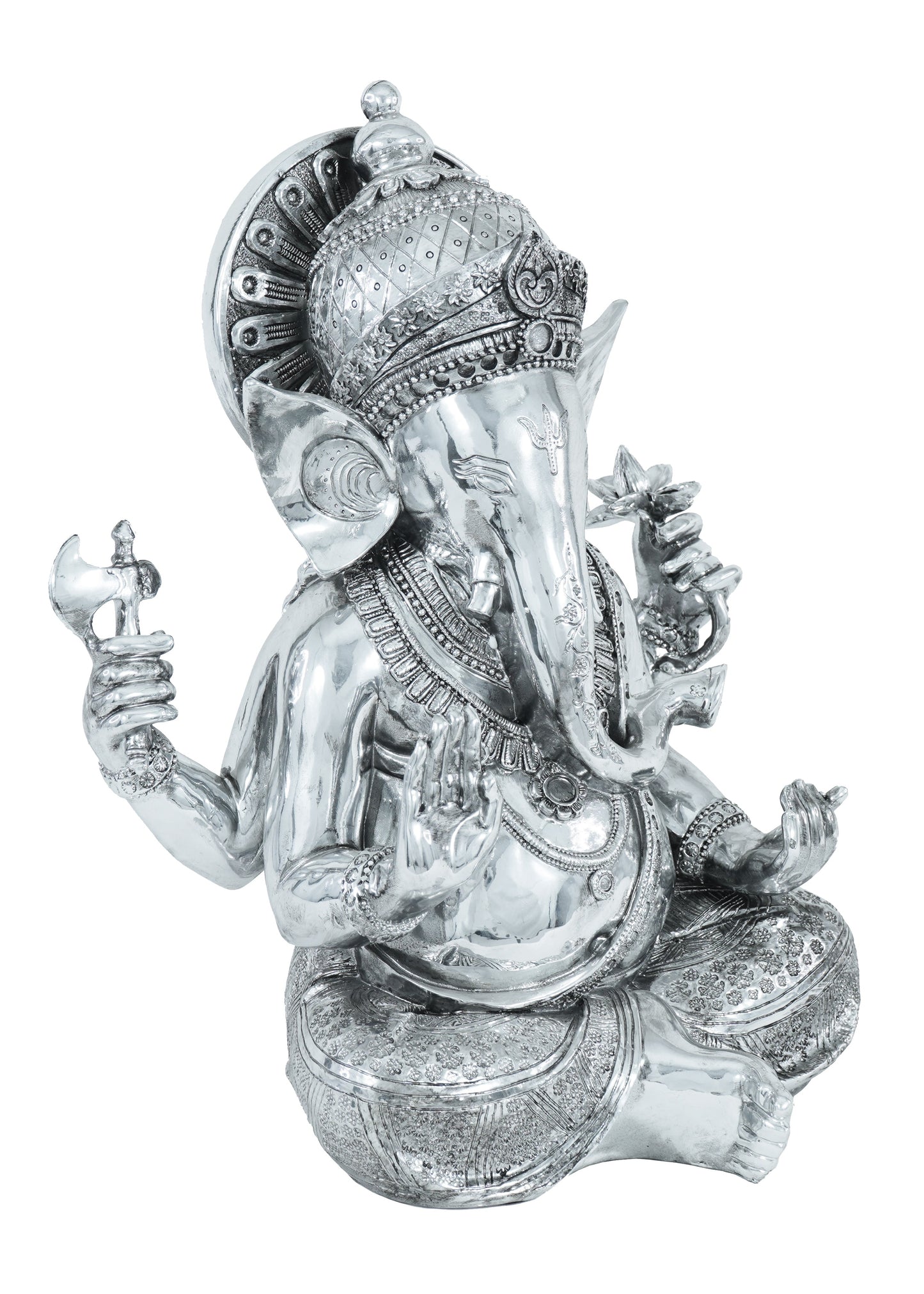 Ganesh Silver Tabletop Sculpture - Expo Home Decor